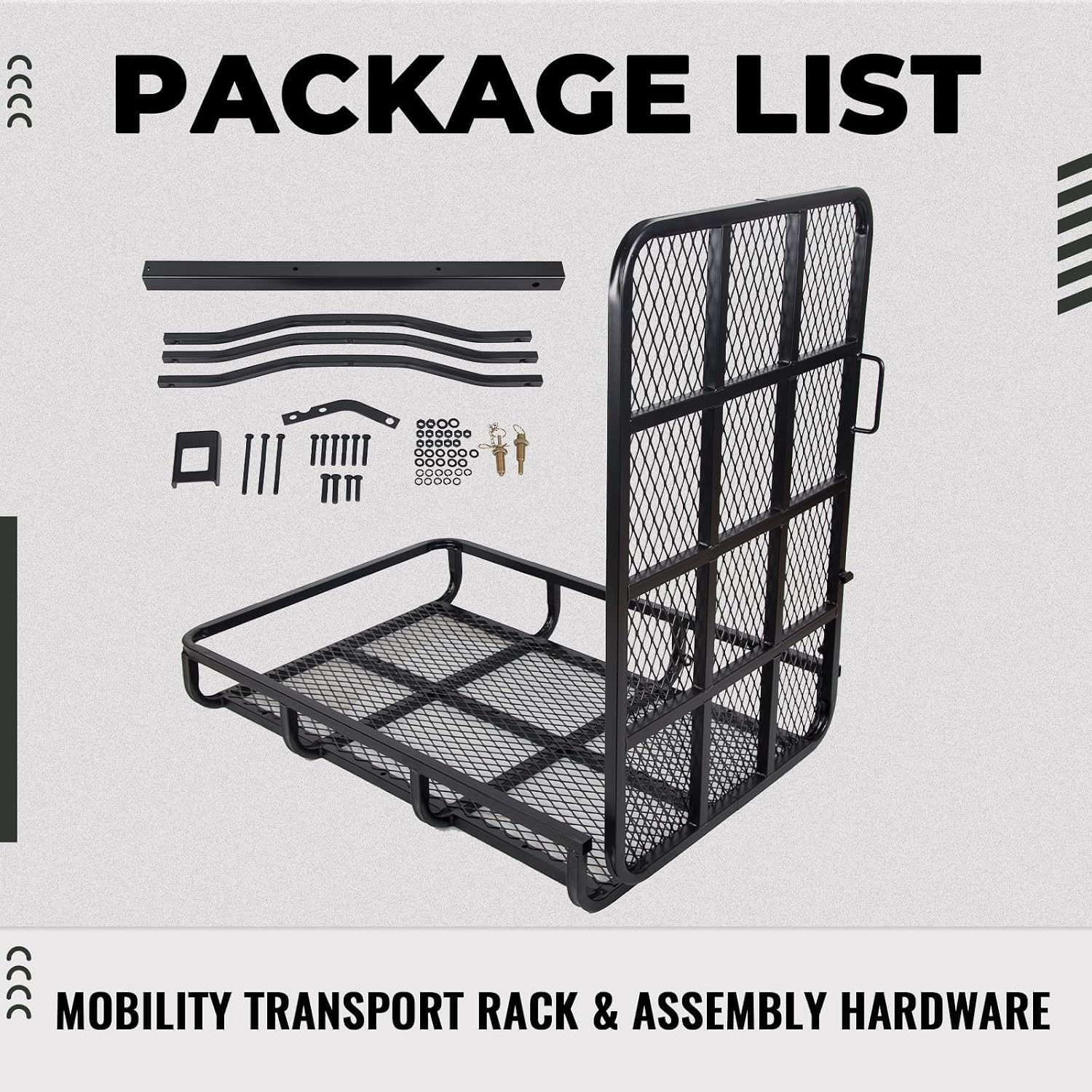 Mobility Carrier Wheelchair Electric Scooter Rack Hitch Disability Medical Ramp 500Lbs Capacity