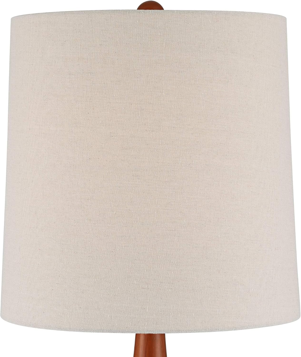 360 Lighting Andi 25' High Mid Century Modern 3-Way Table Lamp Green Ceramic Wood Finish Single Fabric White Shade Cottage Core Living Room Bedroom Bedside Nightstand House Office Colors May Vary