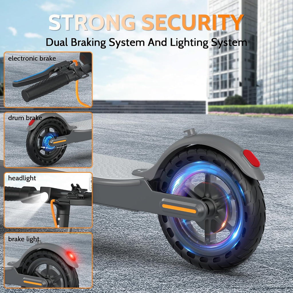 Aovowheel Electric Scooter for Adults, Folding E Scooter with 350W/500W Motor 16/24 Mph Top Speed, Max 19-23 Miles Long Range, 8.5''/10''/14''Tires Commuting Scooters with Dual Brakes System, APP