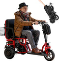 3 Wheel Mobility Scooters for Seniors Foldable Travel Scooter Airline Approved Folding Handicap Scooters for Adults Lightweight Collapsible Electric Mobility Scooter Adults 300 lbs