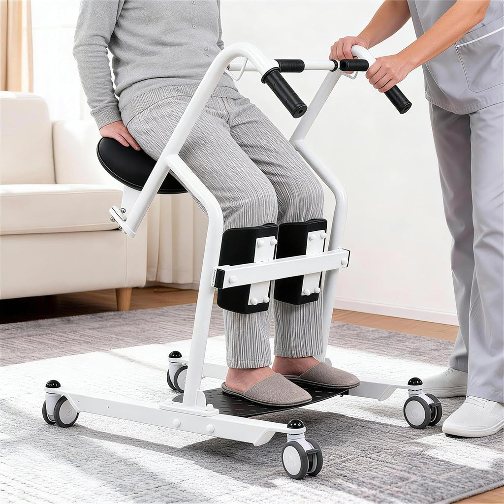 Sit to Stand Lift for Elderly Patient Lift Chair Transport Unit with Wheels Standing Transfer Device for Home Care Disability Aid Product for Adults