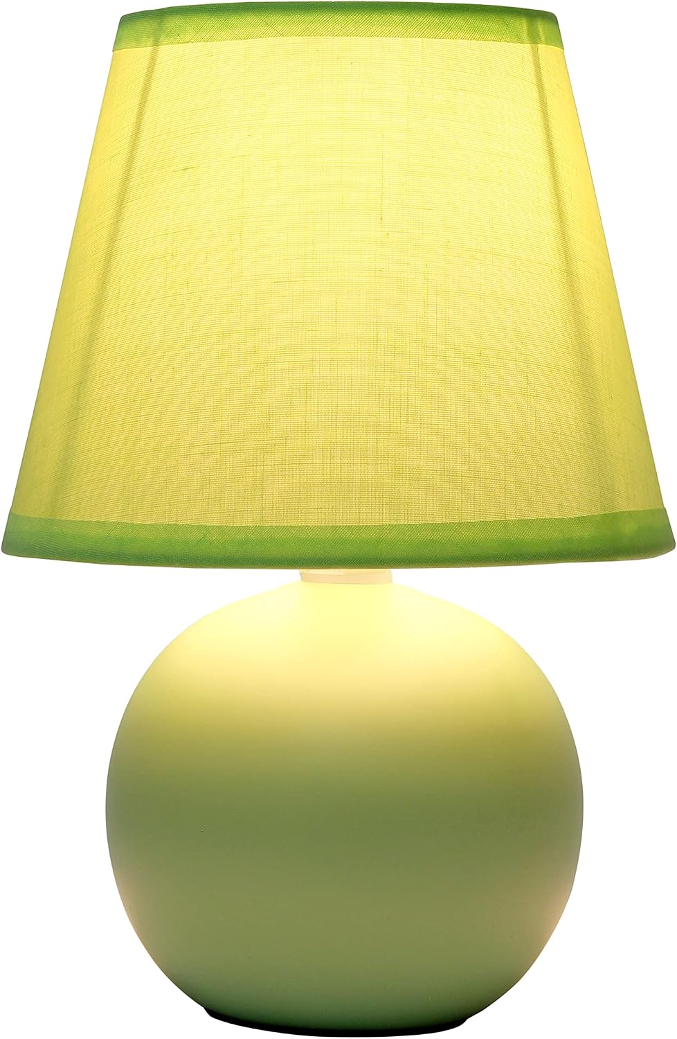 Simple Designs LT2008-GRN Mini Ceramic Globe Table Lamp, Green (Pack of 18)
