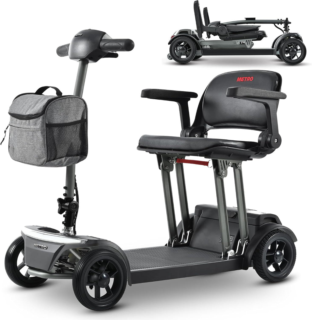 Mobility Mobility Scooter for Seniors and Adults, Lightweight Foldable 42 lbs Aluminum Frame, Airline-Approved 12Ah Lithium Battery, 265 lbs Capacity, Brushless Motor, LED Lights, USB Port