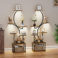 Bookshelf with Lights, 2 Pack Ladder Shelf, 62' Tall Corner Book Shelf, 8 Tier Arched Home Storage Bookcase, Unique Display Book Organizer for Collectibles, Modern Libreros for Livingroom Beedroom