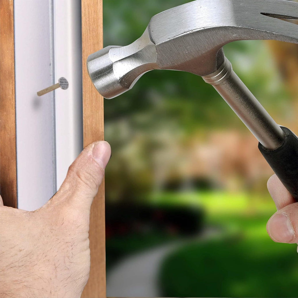 Simply Conserve Windjammer Nail-Up Set Door Weatherstripping with PVC Carrier and Foam Gasket in White DS060N-W | Paintable Door Draft Stopper for Sides and Top | Foam Weather Stripping Door Seal