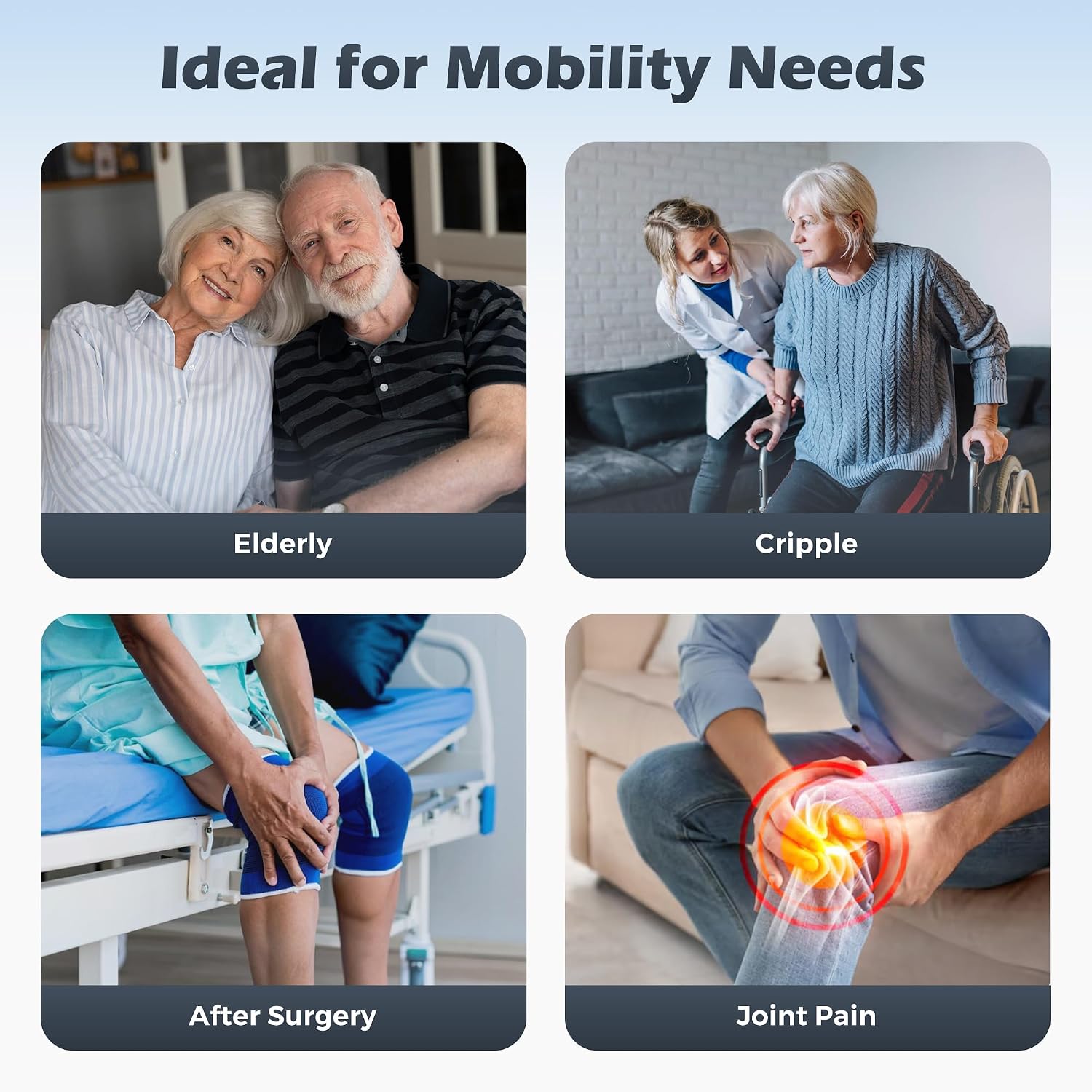 Mobility Scooter for Adults & Seniors with Removable Battery, Cruise & Airport Approved, Foldable Motorized Scooters with Dual Basket, Phone & Cup Holder, Blue
