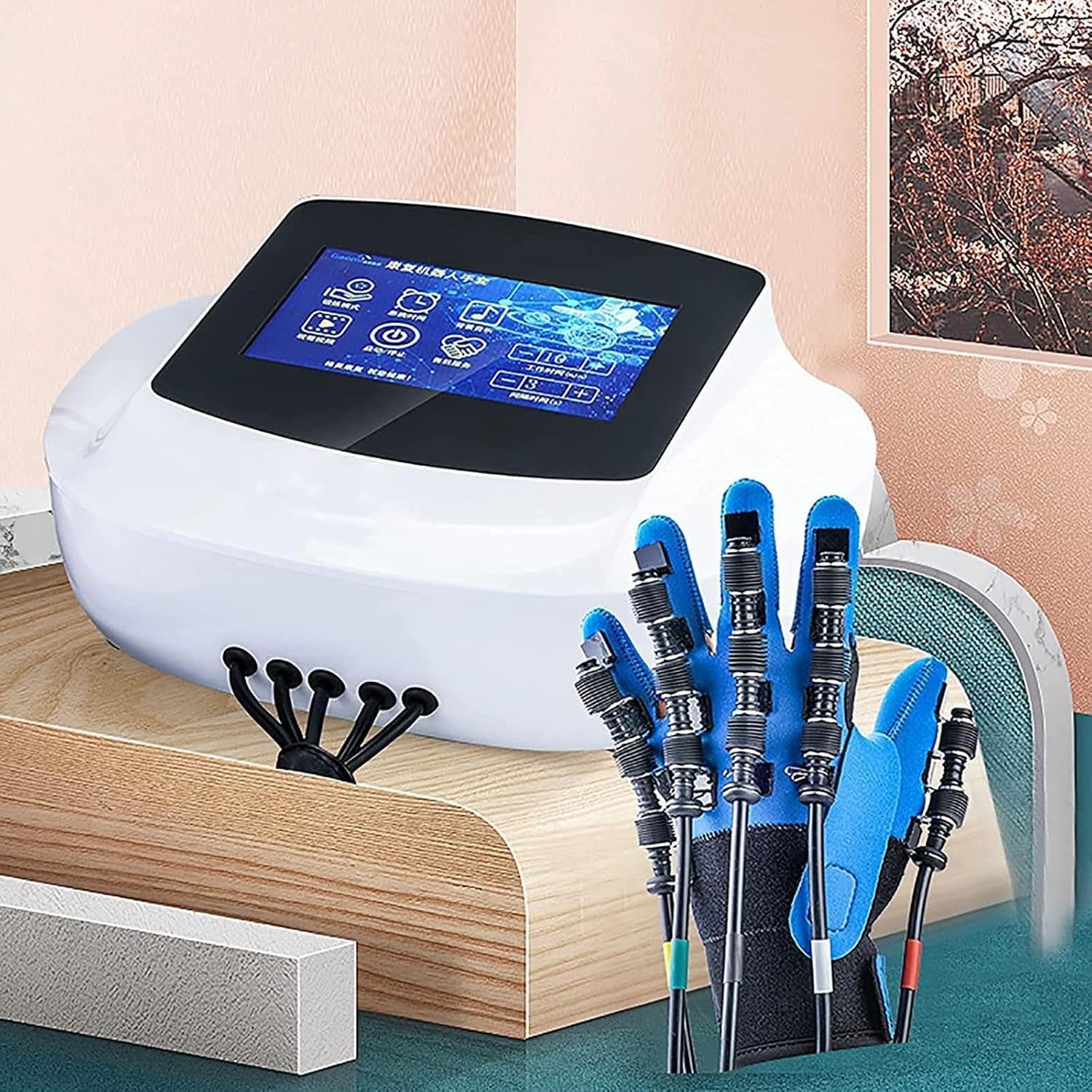 Disability Aids Rehabilitation Equipment Stroke Hemiplegia Finger Exerciser for Stroke Hemiplegia Hand Function Recovery,Right-XS