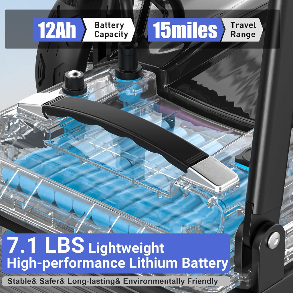 4 Wheels Mobility Scooters for Seniors,39LBS Light Frame&15 Miles Travel Range&350LBS Capacity&270W Brushless Motor Powered Wheelchair Folding Electric Scooter&Dust Cover&LED Lights&Auto Brake-Black