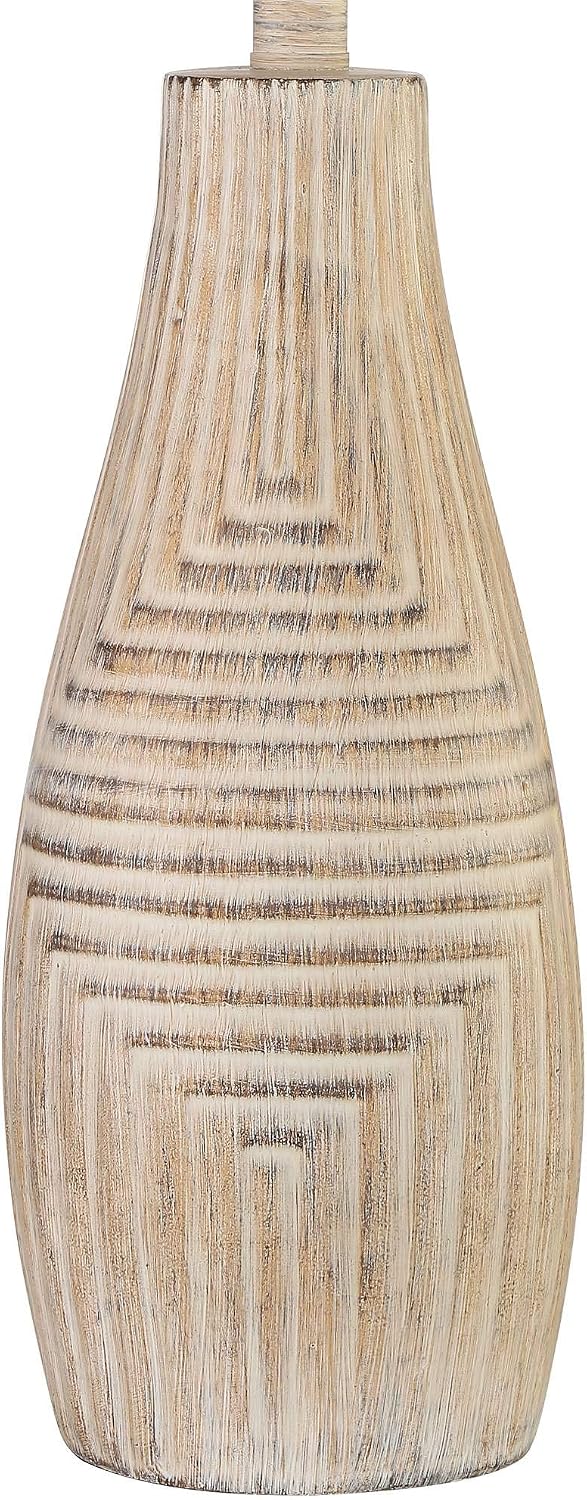 John Timberland Chico 27' Tall Modern Southwest Natural Cottage Table Lamps Set of 2 Brown Light Wood Finish Living Room Bedroom Bedside Nightstand House Office Home Reading Kitchen Fabric Shade