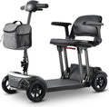 Mobility Scooters for Seniors & Adults 250 Lb Weight All Terrain,Ultra Stable Lightweight 4-Wheel Foldable Powered Scooter,Disability Electric Wheelchair,Provide Gentle Support Seat,15Miles,Grey