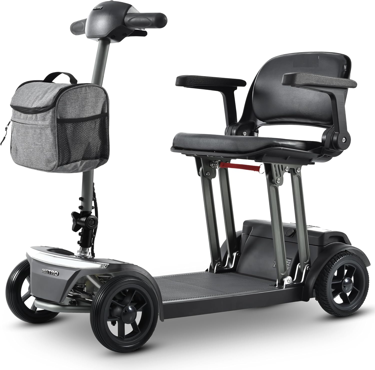 Mobility Scooters for Seniors & Adults 250 Lb Weight All Terrain,Ultra Stable Lightweight 4-Wheel Foldable Powered Scooter,Disability Electric Wheelchair,Provide Gentle Support Seat,15Miles,Grey