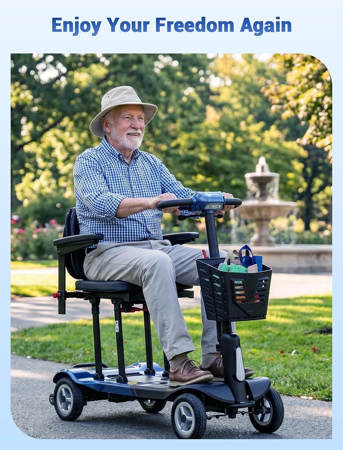 Aotedor Ultra Lightweight Mobility Scooter for Adults, 36 lbs Foldable Electric Scooter with Dual Lithium Batteries, 22 Miles Range Portable Travel Scooter for Seniors, Airline Approved