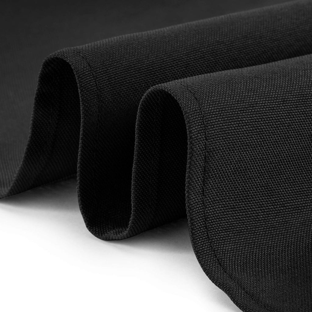 Lann's Linens - 10 Premium 108' Round Tablecloths for Wedding/Banquet/Restaurant - Polyester Fabric Table Cloths - Black