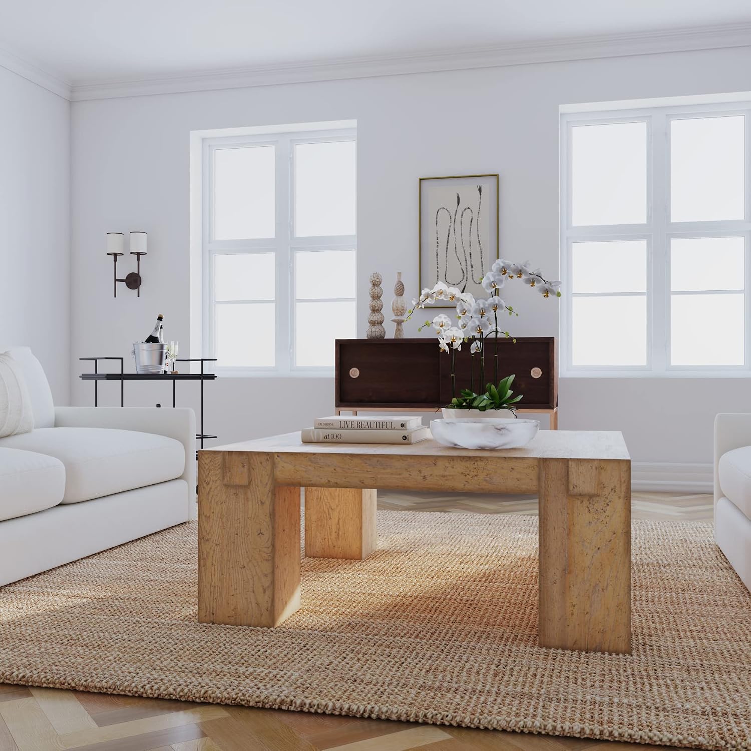 Hooker Furniture Commerce & Market Square Cocktail Table in Brown Wood