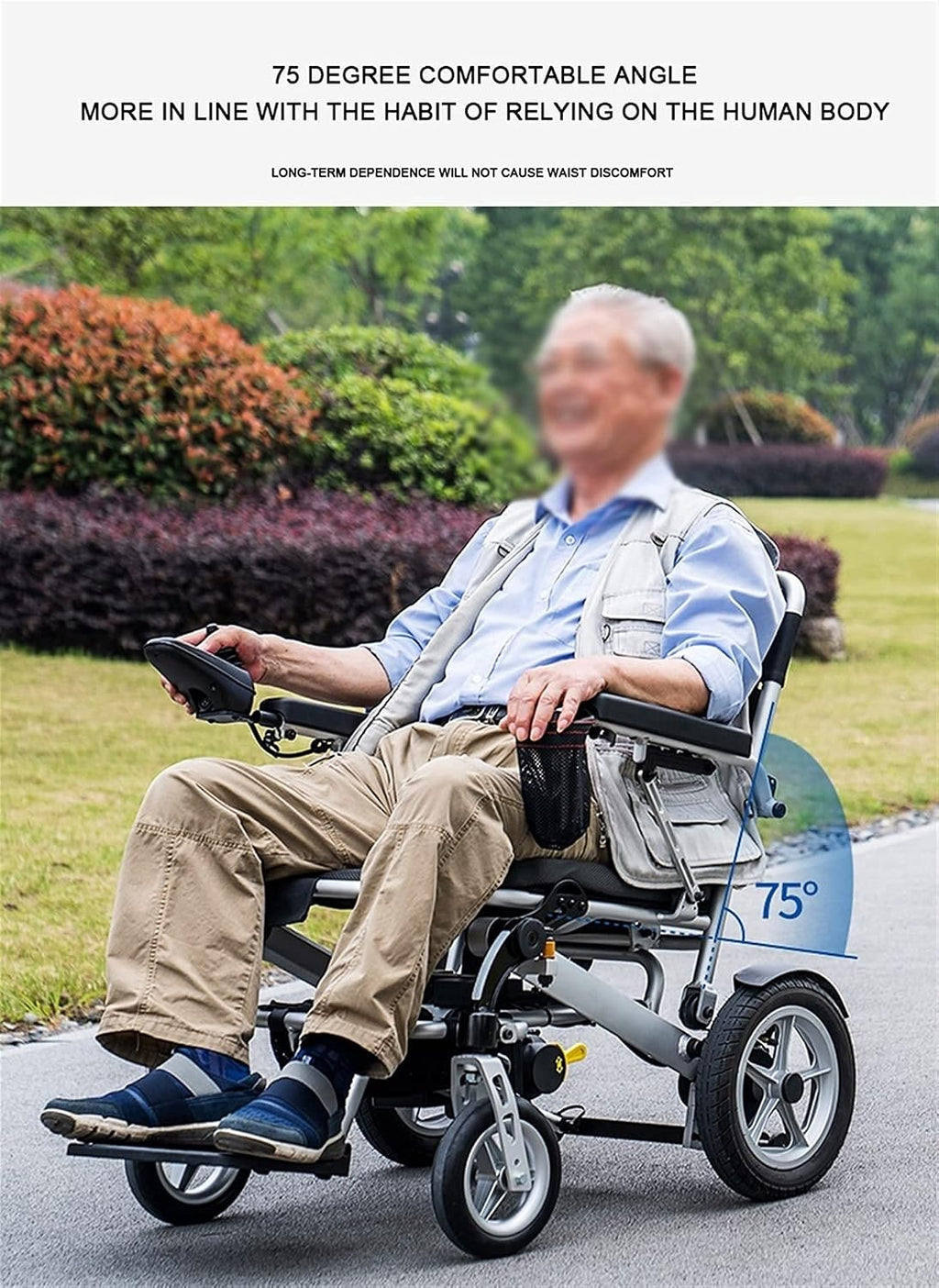 Rollstuhl Faltbar Scooters for The Elderly with Disabilities Foldable Electricwheelchair, Aluminum Alloy Material 300 Kg Strong Load-Bearing 500W Strong Power Electromagnetic Brak ( 20AH lithium