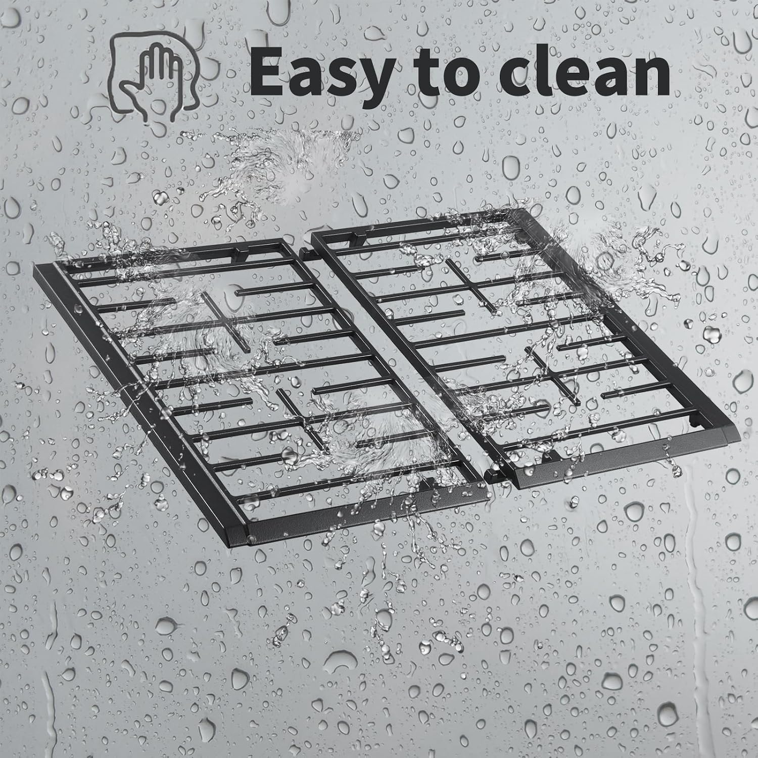 Atgestore W11394363 Stove Grate Replacement for Whirlpool Gas Stove Cast Iron Grate WPW10447923 WFG524SLAB0 WFG524SLAB1 Whirlpool Gas Range Parts Stove Top Cooktop Surface Burner Grate Rack