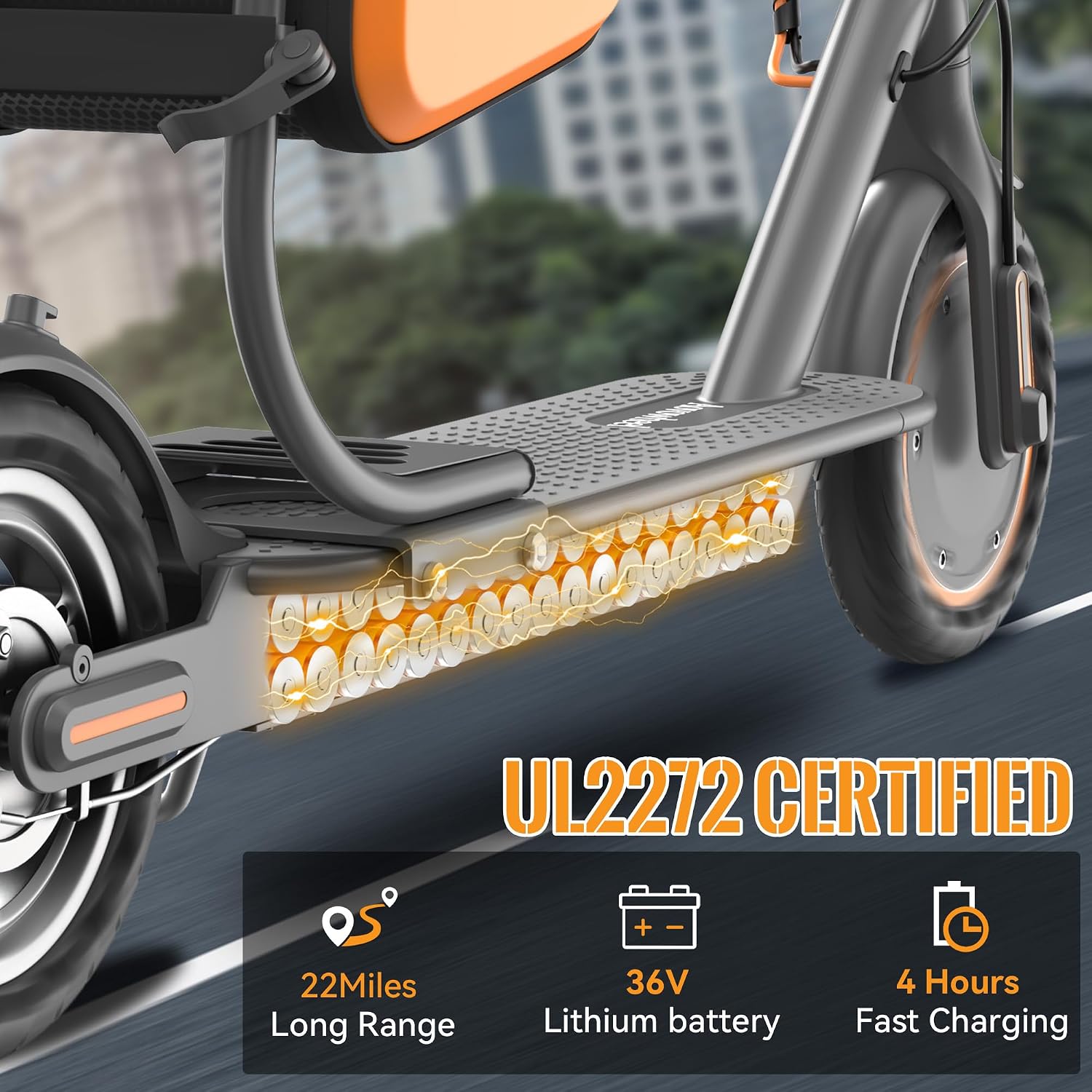 Aovowheel Electric Scooter for Adults, Folding E Scooter with 350W/500W Motor 16/24 Mph Top Speed, Max 19-23 Miles Long Range, 8.5''/10''/14''Tires Commuting Scooters with Dual Brakes System, APP
