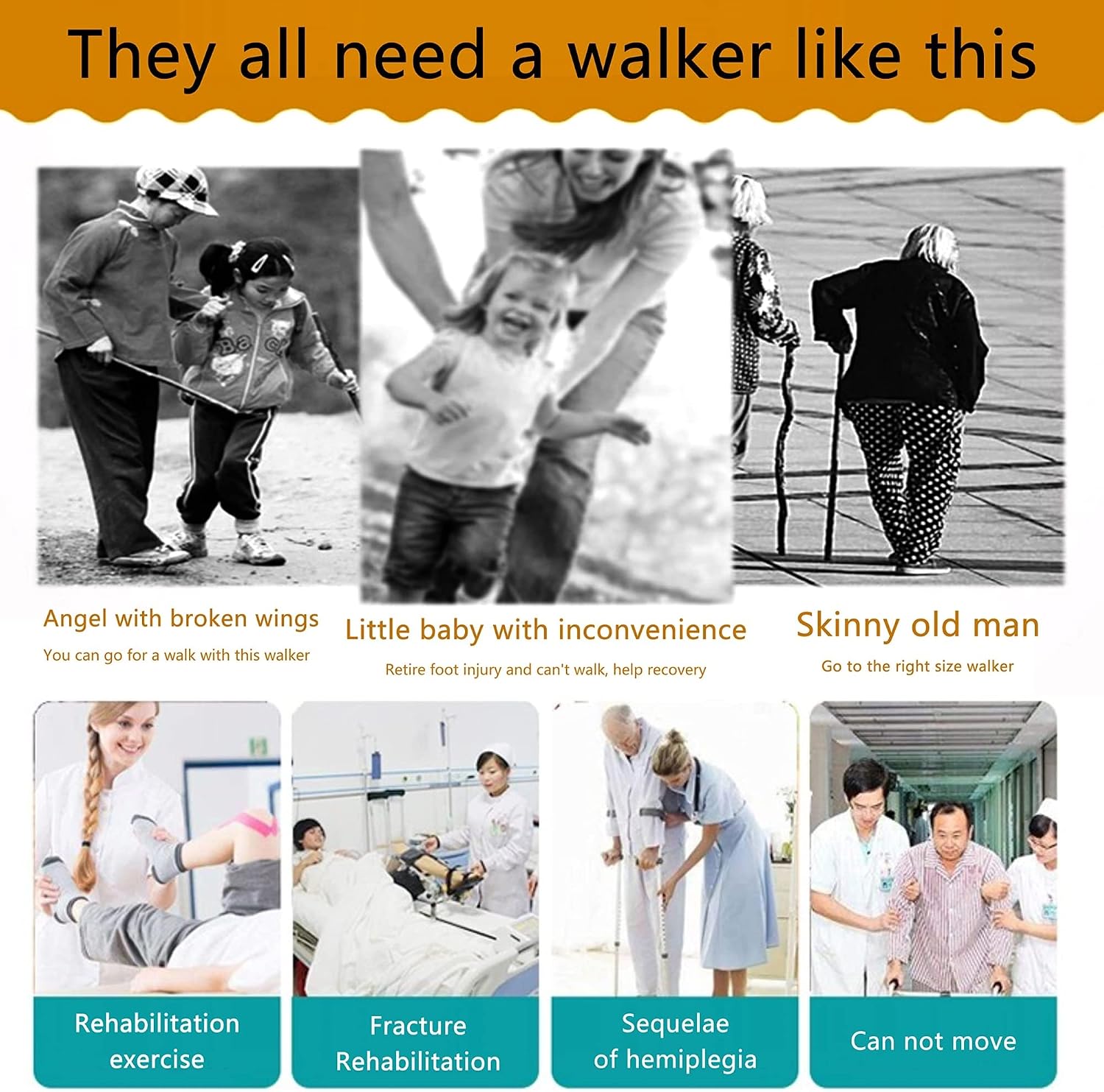 Walkers for Seniors Walker Children with Cerebral Palsy,Height-Adjustable Mobile Walker,Rollators 6 wheeS seat Disabled Assistive Equipment rollator Walker, Durable Mobility Aid., Blue