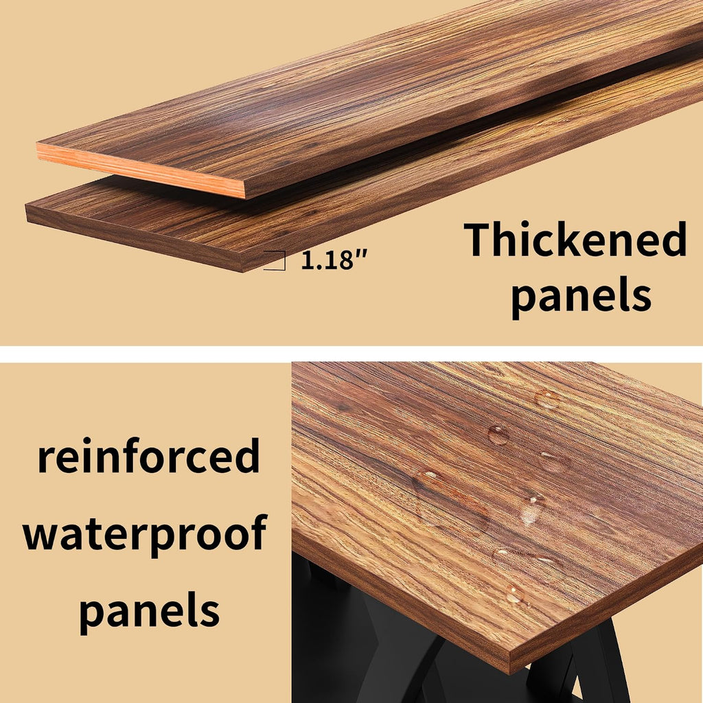 47' Wood Coffee Tables for Living Room Rustic Stands with Storage Shelf Black Blown Coffee Tables for Living Room Farmhouse Center Stands with Shelf. Farmhouse Rectangle Center Table