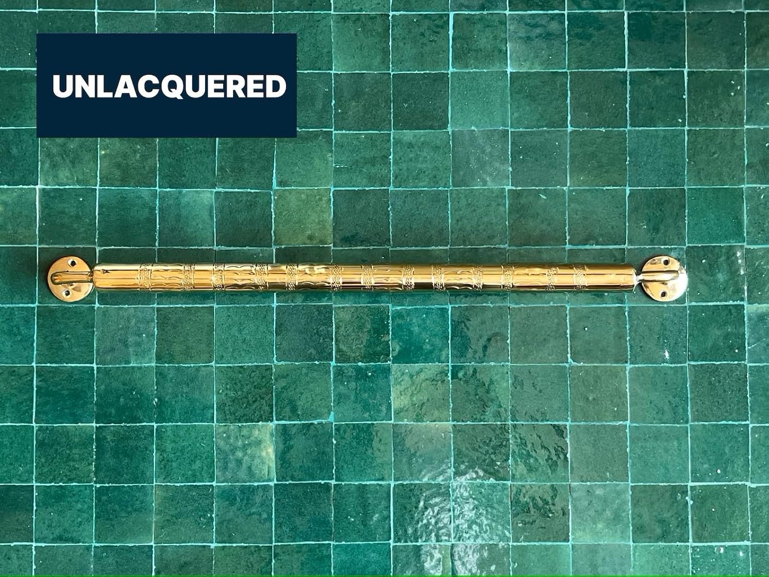 Handmade Unlacquered Antique Towel Brass Rod Bar for Bathroom Wall, Handcrafted Towel Hanger Wall Mount, Towel Bar Wall Mount Rod, Handmade Home Decor Brass Kitchen Hanger Bar (24'' / 60cm)