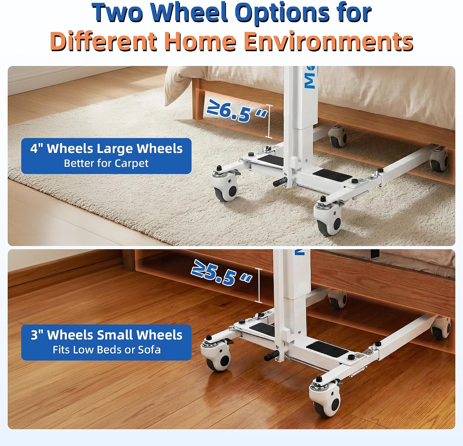 Mosfer Electric Patient Lift Transfer Chair Lift,Chair Lift Assist Devices for Home Seniors and Disabled with Adjustable Height, Folding Bathroom Wheelchair Move from Bed to Chair,Toilet,Car,Outdoor