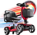 HomyKing Mobility Scooters for Seniors, 4 Wheel Foldable Mobility Scooters for Adults, Folding Travel Mobility Scooter with Seat, Electric Wheelchair, Powered Lightweight Motorized Scooter - Red