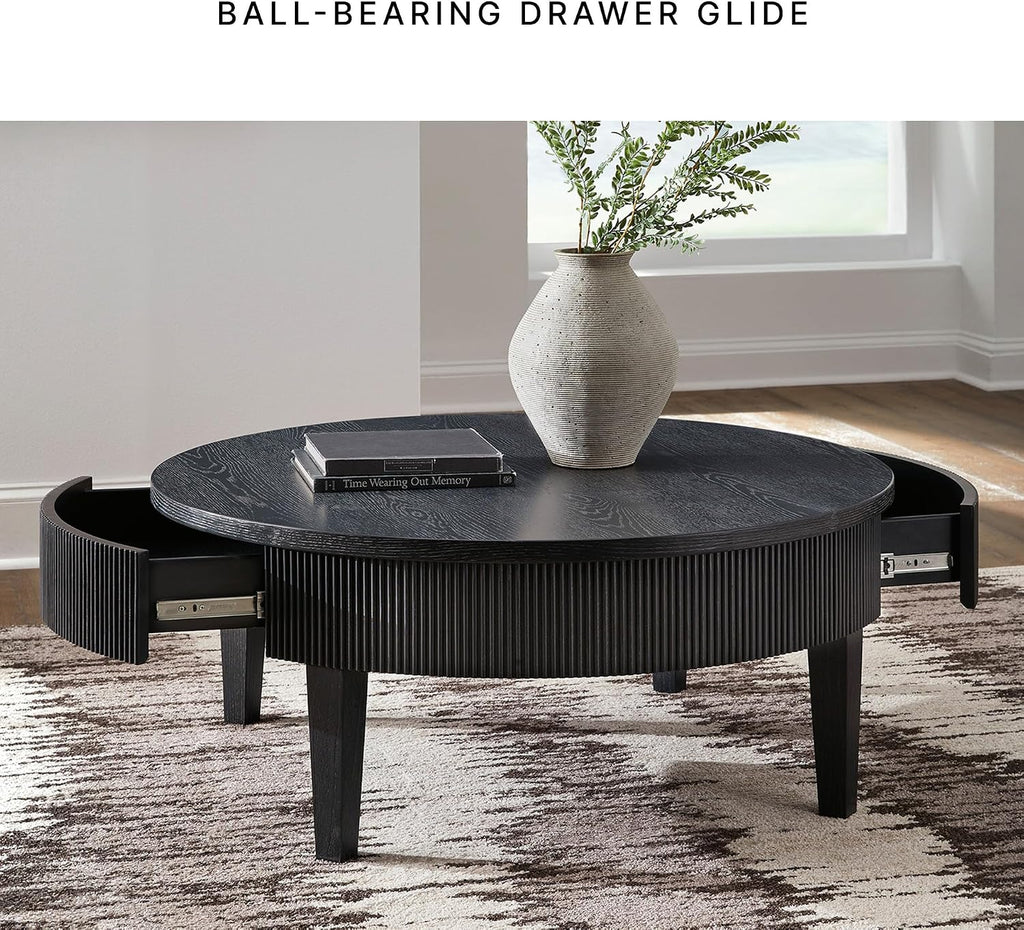 Signature Design by Ashley Marstream Modern Coffee Table with 4 Legs, Black