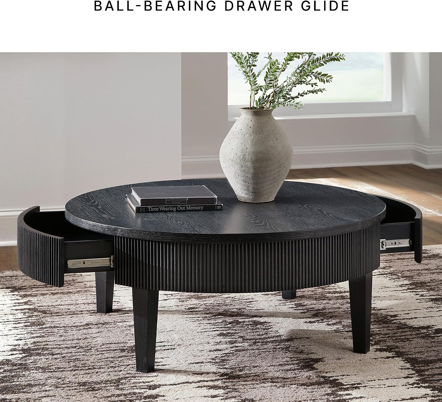 Signature Design by Ashley Marstream Modern Coffee Table with 4 Legs, Black