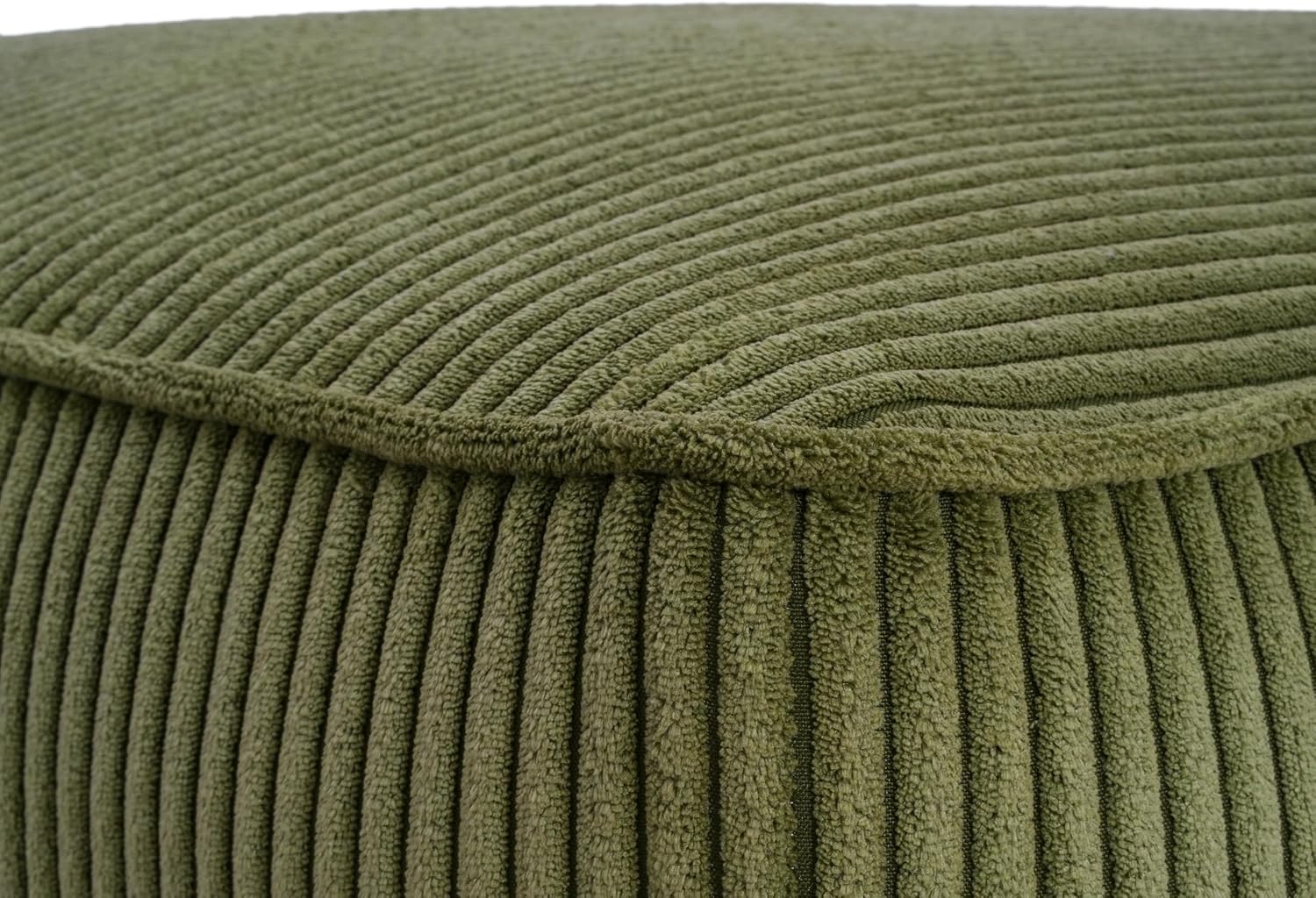 Christopher Knight Home Kyle Corduroy Woven Upholstery Square Ottoman, Living Room Sofa Ottoman with Wood Frame, Comfy Seating Experience with Dense Foam Padding, Non-Marking Foot Caps, Olive Green