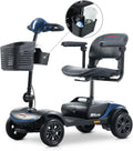 Folding Mobility Scooter for Seniors 4 Wheel Scooter for Adults Electric Medical Scooter Compact for Travel - Electric Powered Wheelchair Device - Compact Heavy Duty Mobile(M1 Lite Blue)
