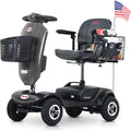 Metro Mobility 4 Wheel Powered Mobility Scooter for Seniors - 300 lbs Capacity Electric Mobility Scooter for Adults - Long Range Power Extended Battery with Thickened Seat and USB Charging Port - Gray