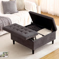 GAOMON 33' Square Coffee Table Lift Top Ottoman in Upholstered, Tufted Ottoman With Storage, Oversized Toy Box for Living Room