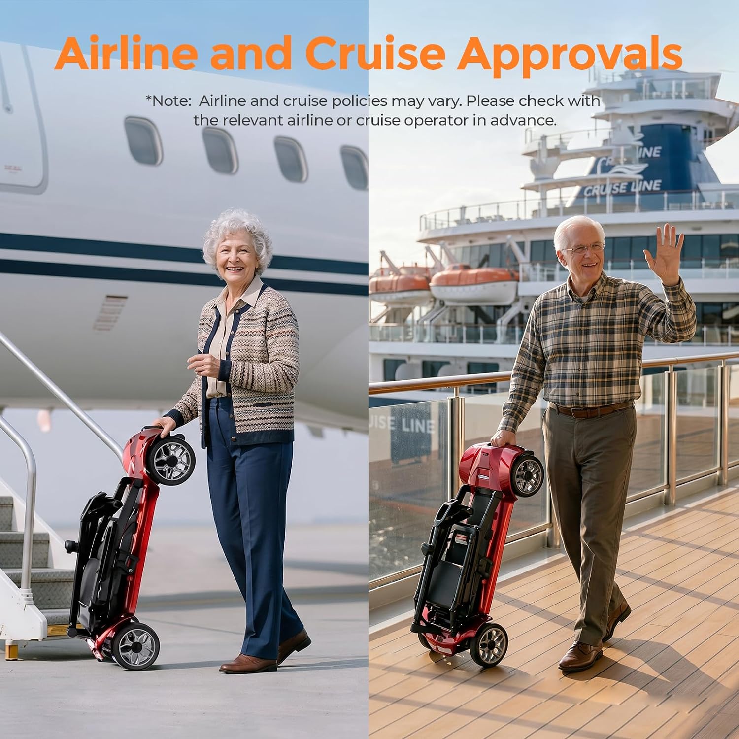 ENGWE Ease2 Pro Mobility Scooter, Lightweight Folding Mobility Scooters for Adults Seniors, 15Miles Long Travel Removable 384WH Lithium Batteries(Red)