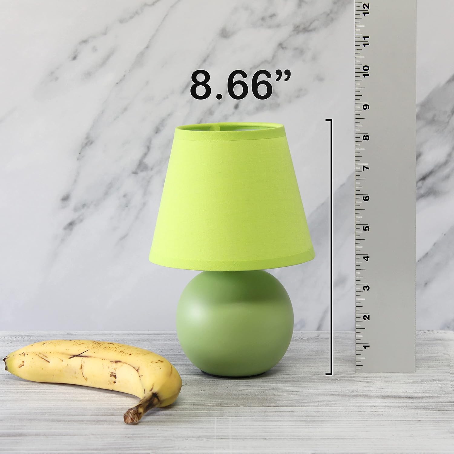 Simple Designs LT2008-GRN Mini Ceramic Globe Table Lamp, Green (Pack of 18)