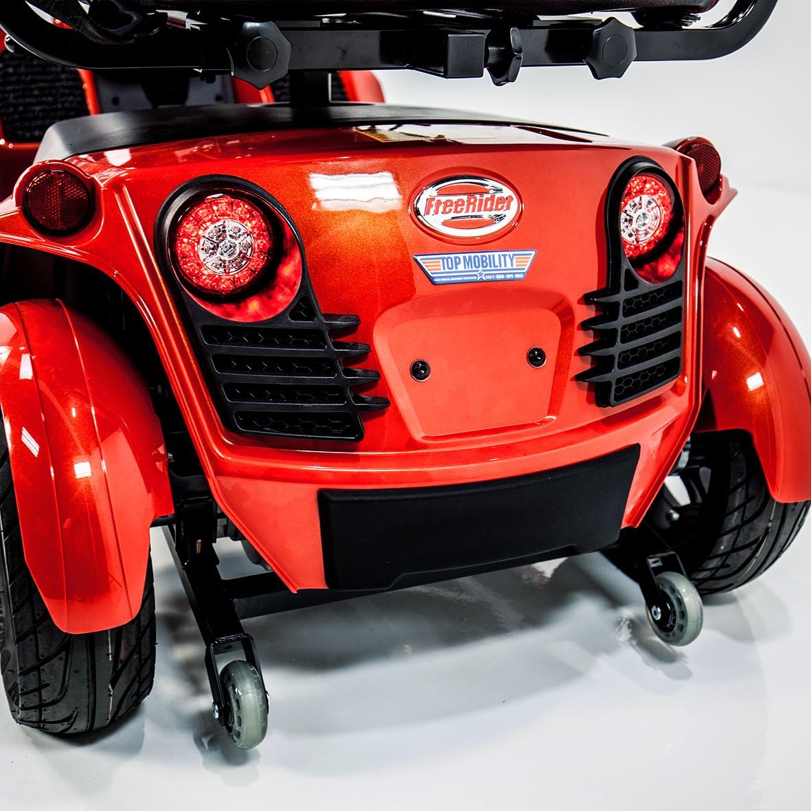 Freerider FR1 Mobility 4-Wheel Sporty Heavy Duty Rugged Scooter (Crimson Red)