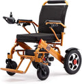 Fold and Travel Lightweight Electric Wheelchair, Mobility Scooter Wheel Chair, Aviation Travel Safe Power Wheelchair Foldable Silla de Ruedas Electrica para Adultos (Gold, 17' Seat Width)