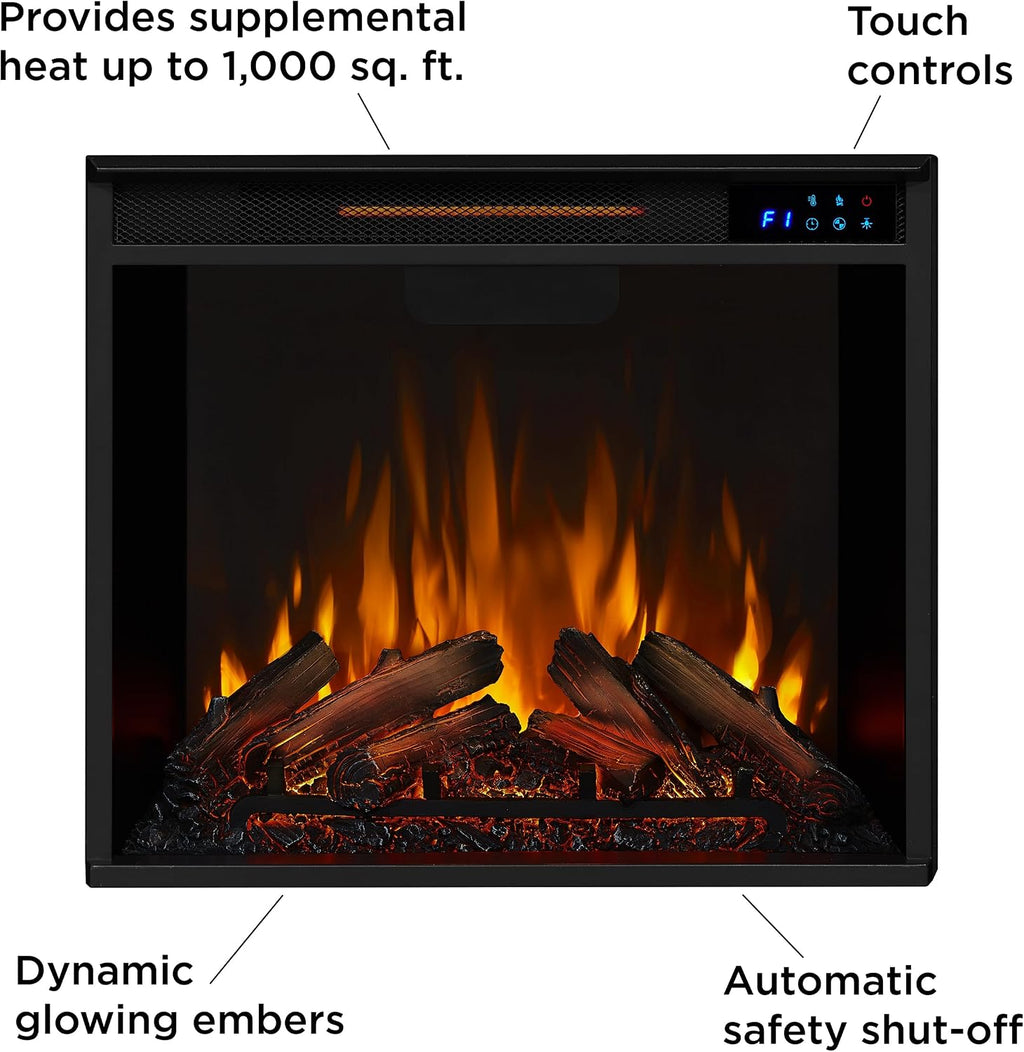Real Flame Lynette Electric Fireplace TV Stand with Remote Control, Corner Unit, 1500 Watts, Grey (1750E-GRY)