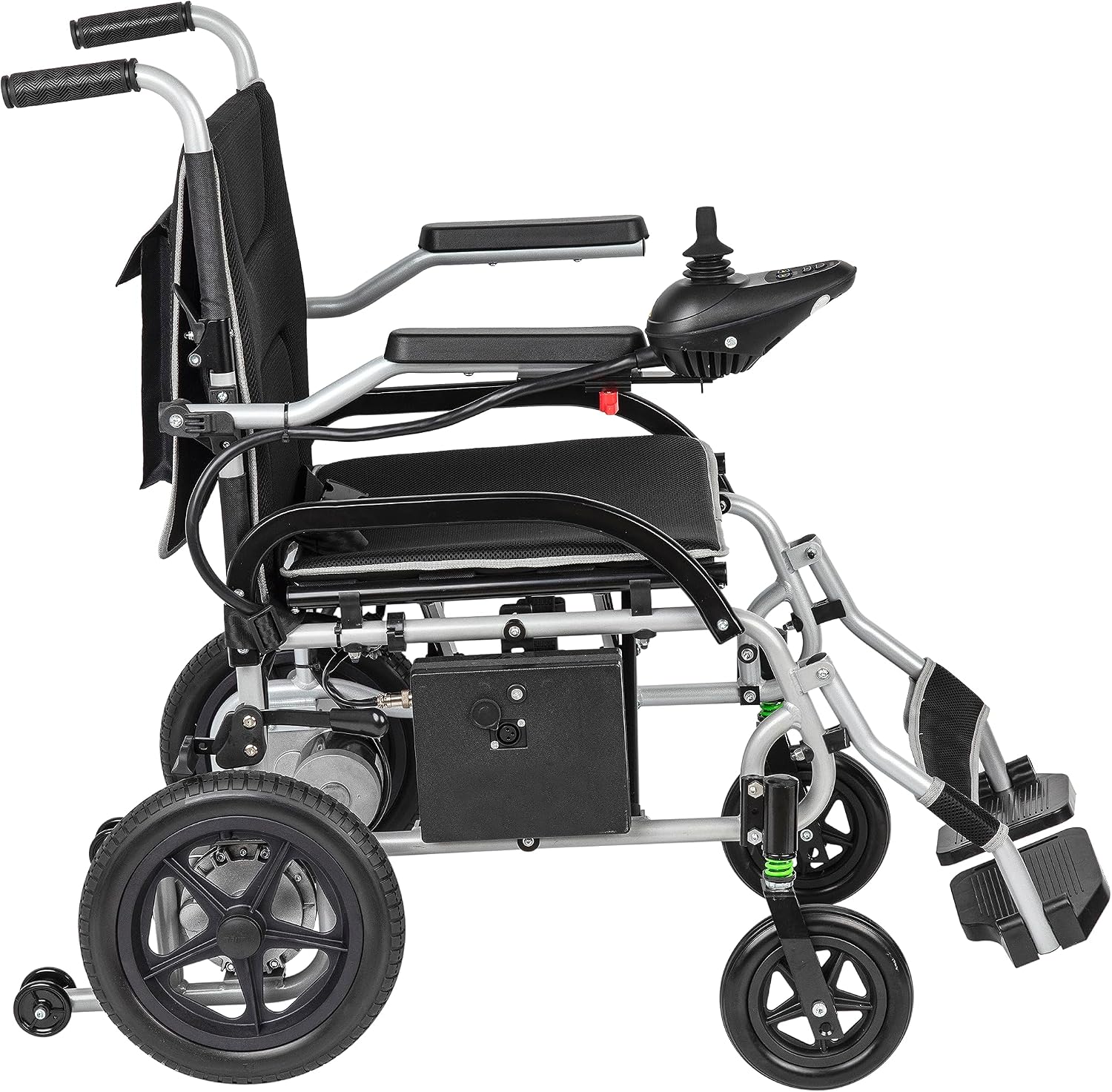 Electric Wheelchair, Lightweight 37.5 lbs,Dual180W Motor Power,10AH Battery,12 Miles Range for Adults, Foldable Lightweight Electric Wheelchairs with Seatbelt, Max Capacity:265 lbs