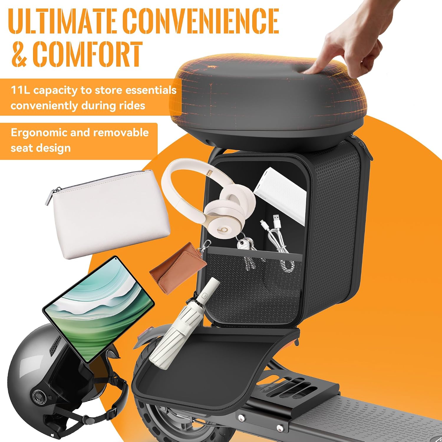 Aovowheel Electric Scooter for Adults, Folding E Scooter with 350W/500W Motor 16/24 Mph Top Speed, Max 19-23 Miles Long Range, 8.5''/10''/14''Tires Commuting Scooters with Dual Brakes System, APP