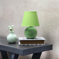 Simple Designs LT2008-GRN Mini Ceramic Globe Table Lamp, Green (Pack of 18)