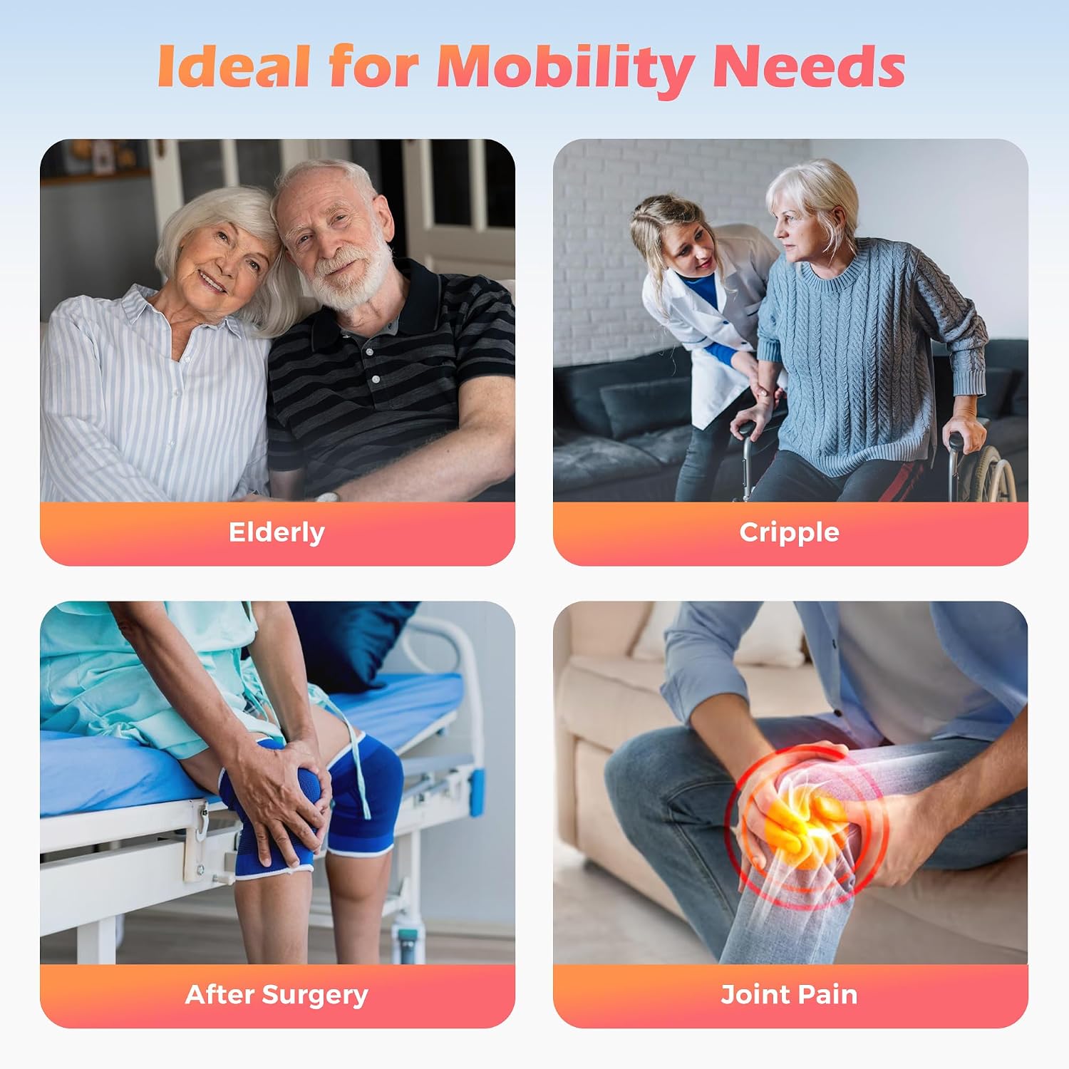 Mobility Scooter for Adults & Seniors with Removable Battery, Cruise & Airport Approved, Foldable Motorized Scooters with Dual Basket, Phone & Cup Holder, Red