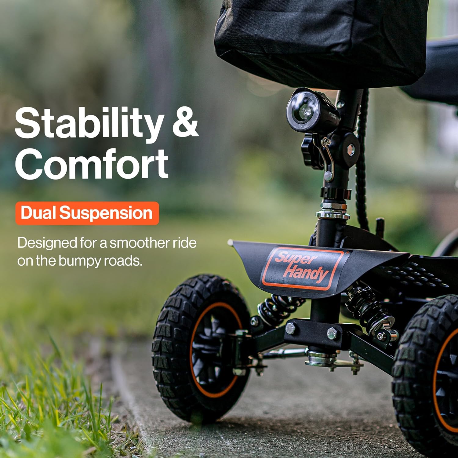 SuperHandy Explorer Mobility Scooter – 4-Wheel, 500W Brushless Motor, 48V Battery, 350 lbs Capacity, 5 mph, Lightweight Aluminum Frame, Patent Pending