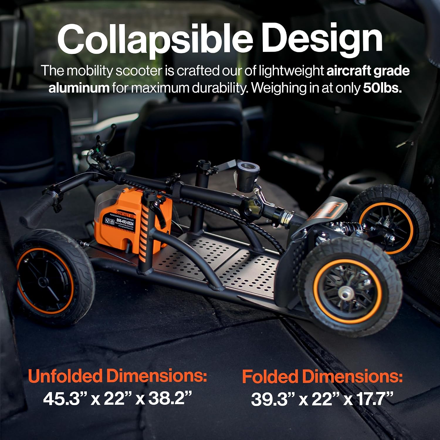 SuperHandy Explorer Mobility Scooter – 4-Wheel, 500W Brushless Motor, 48V Battery, 350 lbs Capacity, 5 mph, Lightweight Aluminum Frame, Patent Pending