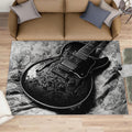 Guitar Rugs for Bedroom - 5x7 Rug, Vintage Guitars Area Rugs for Living Room, Musical Instrument Washable Carpet, Guitars Rug, Boys Room Carpet - Guitar Home Decor & Gift