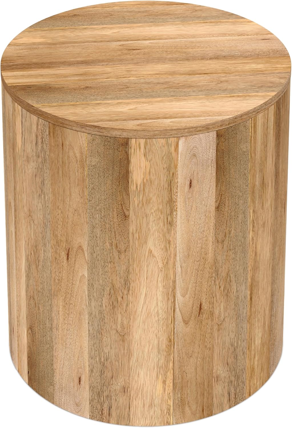 SIMPLIHOME Millbury End Table - 20 inch Wide Solid Mango Wood Round Side Table in Natural, Contemporary Accent Table for Living Room, Bedroom or Entryway with Handcrafted Design, Assembled