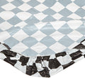 Kwik-Covers 3072-BLKW 30'' X 72'' Kwik-Covers- Black/White Check Fitted Table Cover (1 full case of 100)
