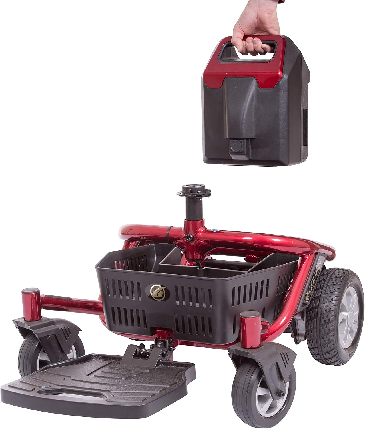 LiteRider Envy Lightweight Compact Power Chair for Mobility with Large 20' Seat - Disassembles for Travel - Fun to Drive Electric Wheelchair - GP162 by Golden Technologies