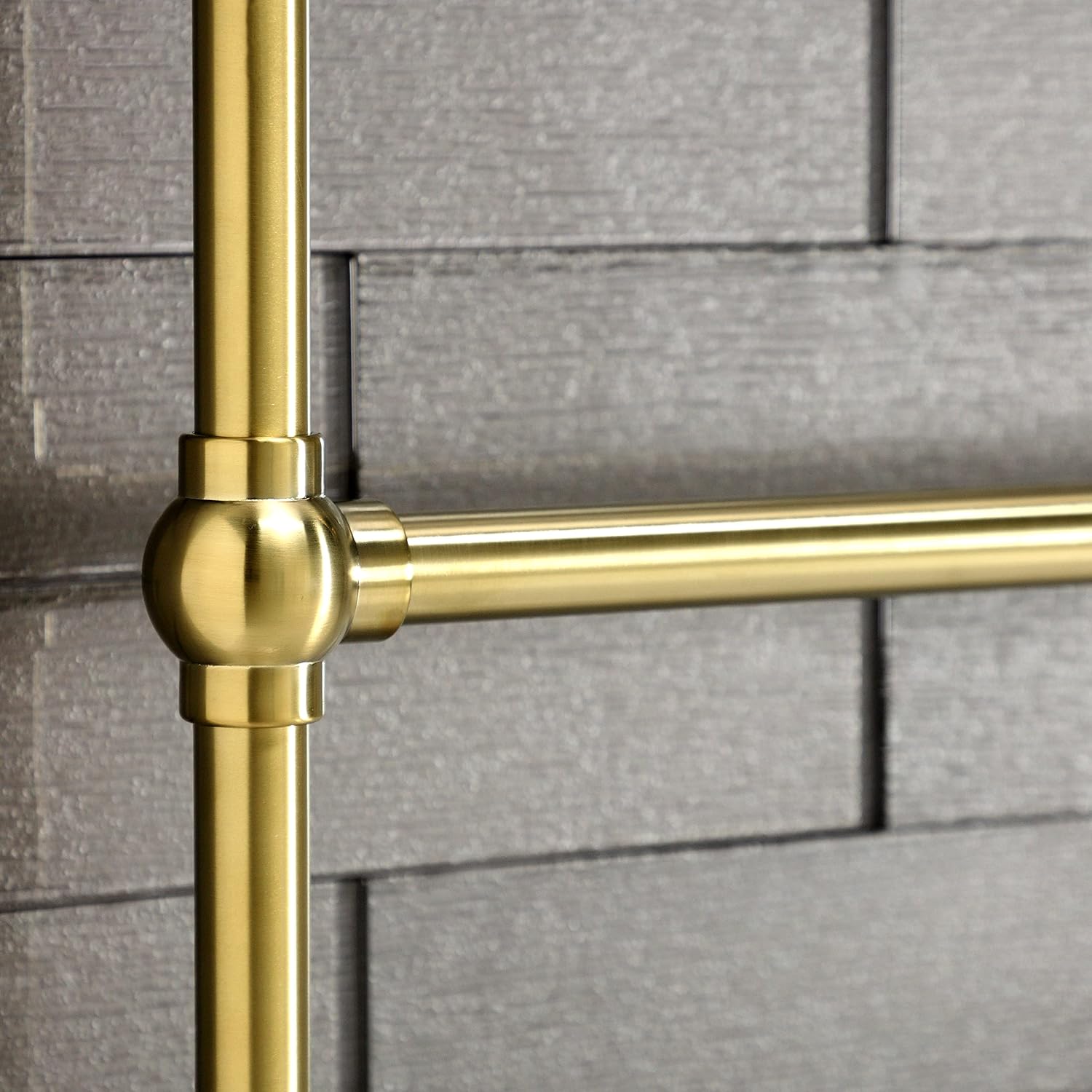 Kingston Brass DTC322419BB Maximilien Wall Mount -Towel Rack, Brushed Brass 32 x 24 x 3