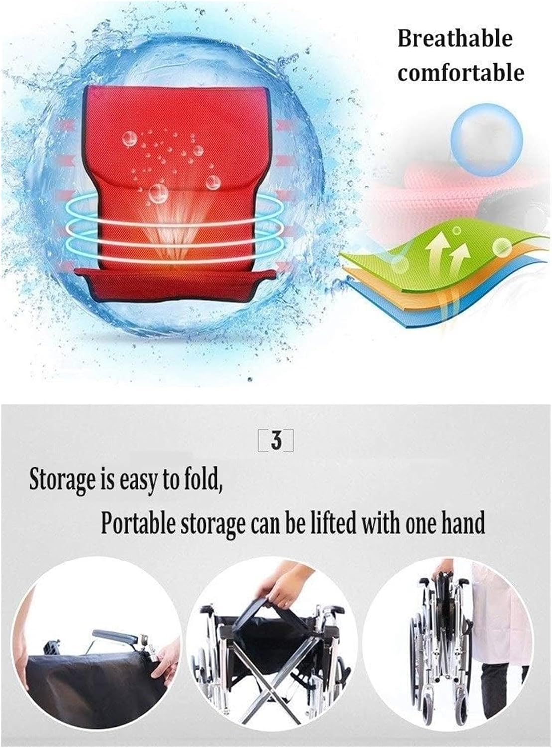 Wheelchairs Folding Wheelchair Aluminum Alloy Lightweight Travel Wheelchair Ultralight Elderly Trolley Elderly Scooter Home Disabledg Adult,