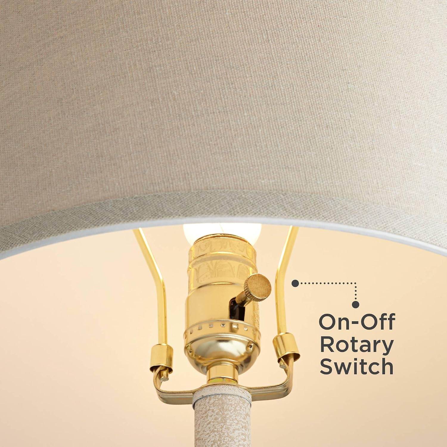 360 Lighting Romeo 23 1/2' High Jar Small Farmhouse Rustic Natural Cottage Coastal Accent Table Lamps Set of 2 Beige Distressed Earth Tone Finish Shade Living Room Bedroom Bedside Nightstand